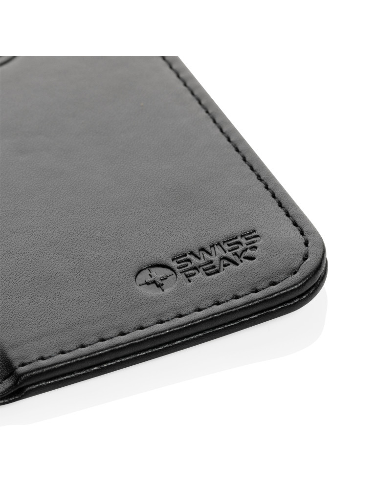 Tapis souris Swiss Peak en PU recyclé avec chargeur 10 W personnalisable