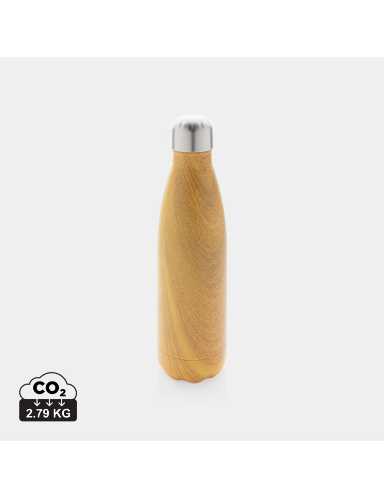 Gourde isotherme 500 ml effet bois personnalisable