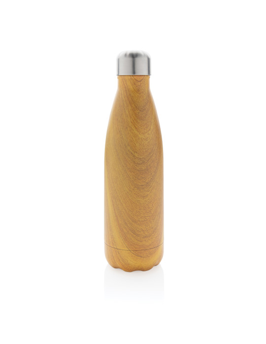 Gourde isotherme 500 ml effet bois personnalisable