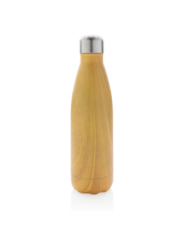 Gourde isotherme 500 ml effet bois personnalisable