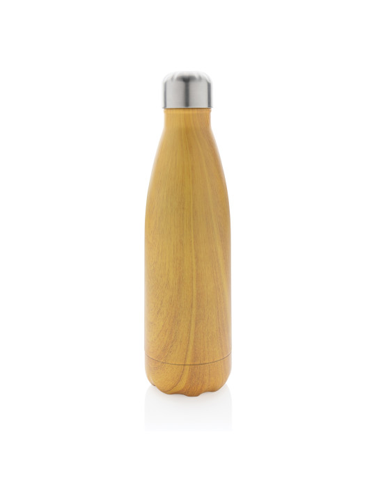 Gourde isotherme 500 ml effet bois personnalisable