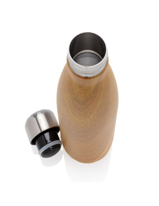 Gourde isotherme 500 ml effet bois personnalisable