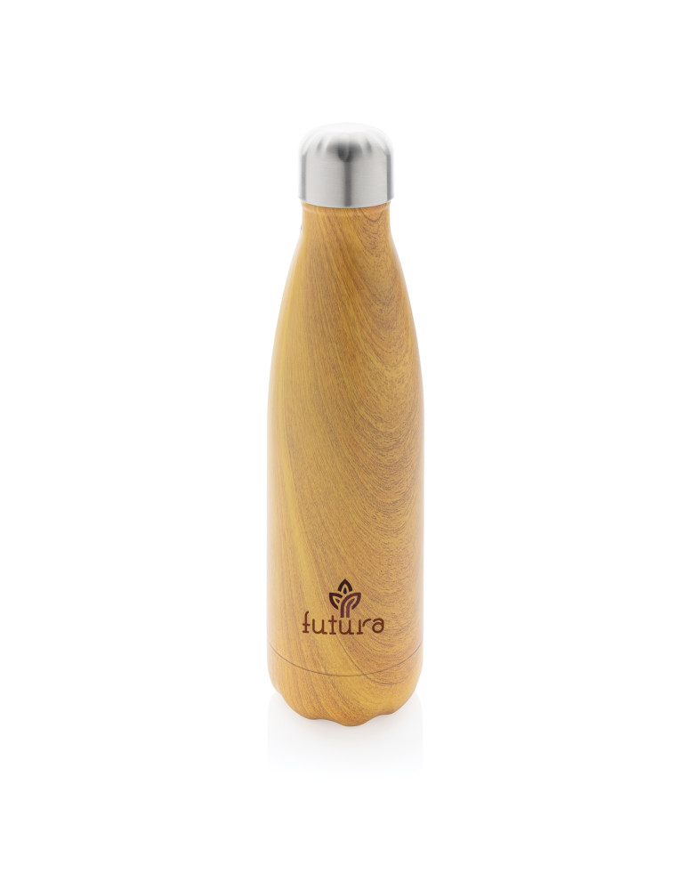 Gourde isotherme 500 ml effet bois personnalisable