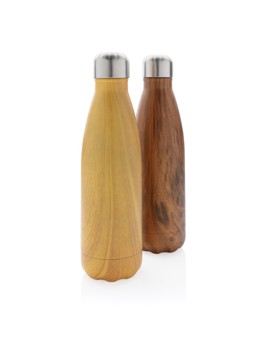Gourde isotherme 500 ml effet bois personnalisable