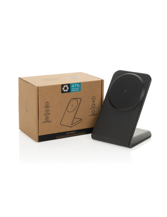 Chargeur magnétique 15W en plastique recyclé RCS VoltPerch personnalisable