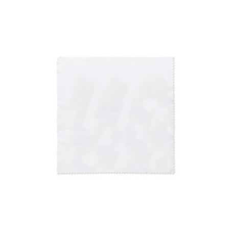 Lingette Éco-responsable de Nettoyage en RPET 13x13cm - Personnalisée RPET Matières : PET recyclé Couleurs : blanc