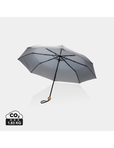 Mini parapluie Impact AWARE 20,5 pouces poignée bambou personnalisable