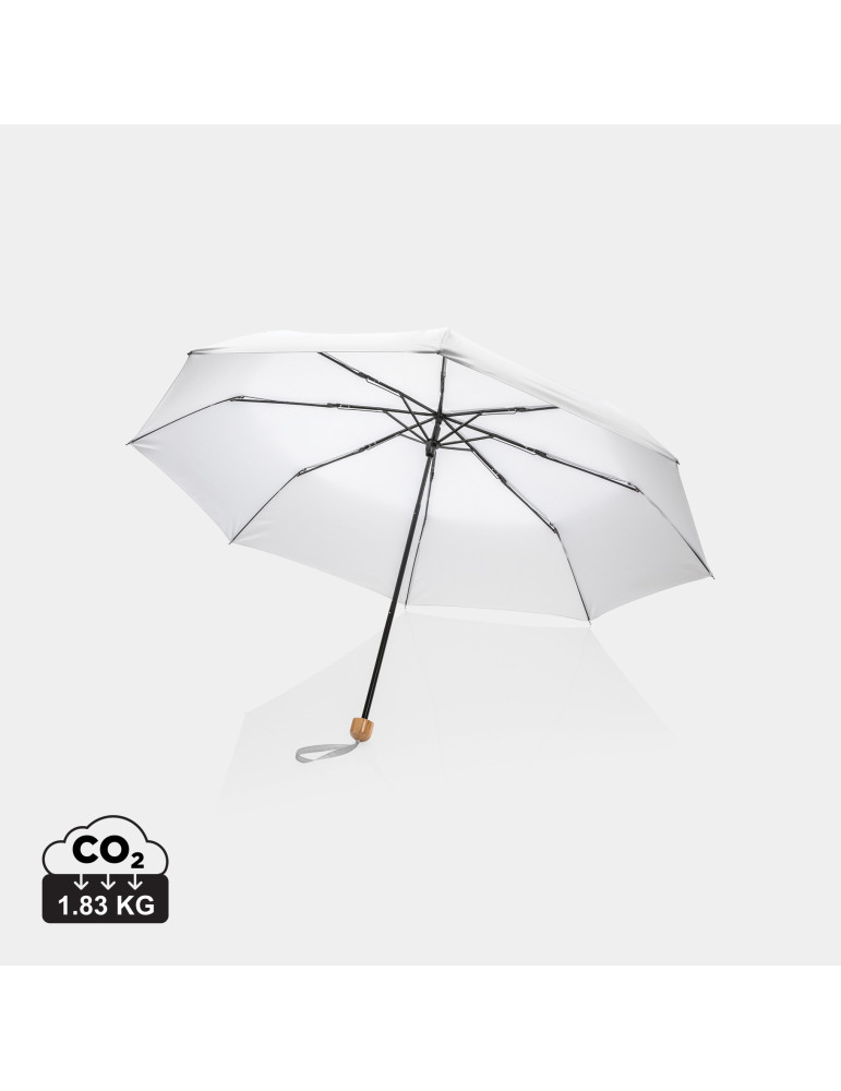 Mini parapluie Impact AWARE 20,5 pouces poignée bambou personnalisable