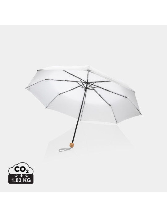 Mini parapluie Impact AWARE 20,5 pouces poignée bambou personnalisable