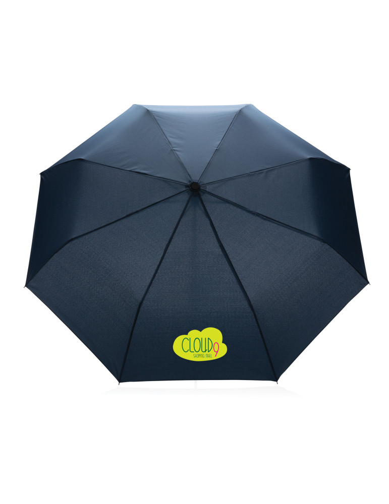 Mini parapluie Impact AWARE 20,5 pouces poignée bambou personnalisable