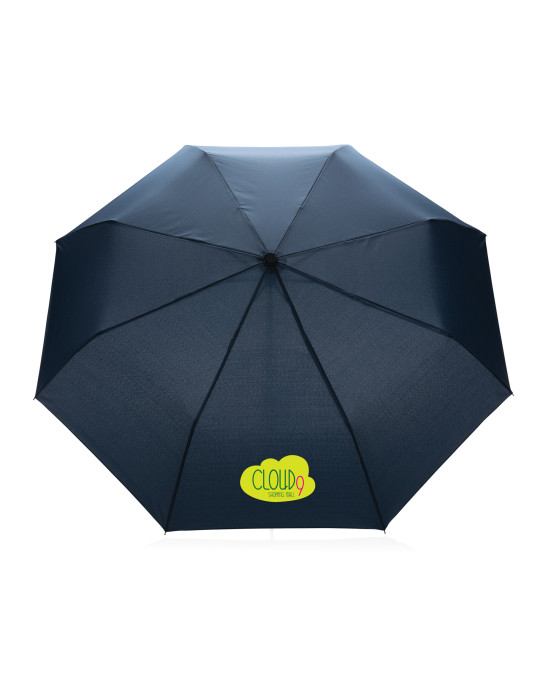 Mini parapluie Impact AWARE 20,5 pouces poignée bambou personnalisable