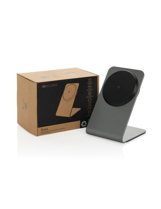 Support de recharge magnétique 15W en aluminium Terra personnalisable