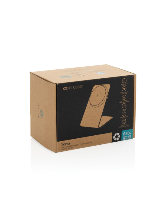 Support de recharge magnétique 15W en aluminium Terra personnalisable
