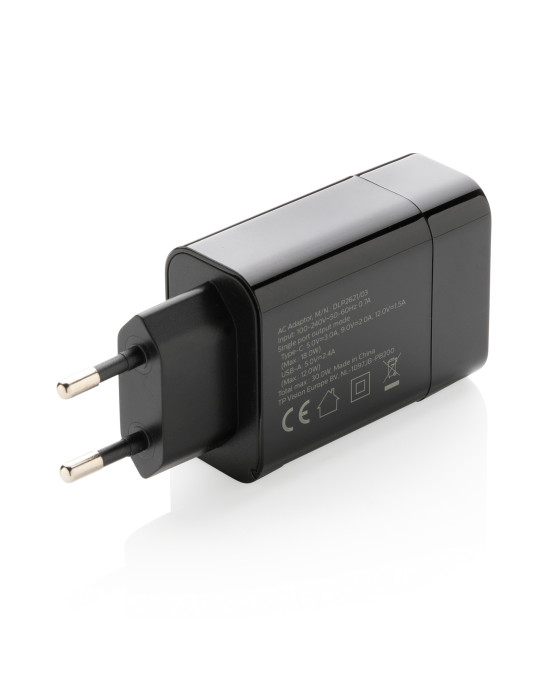 Chargeur mural Philips USB-A et USB-C 30 W personnalisable
