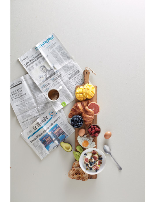 Planche longue Vinga Buscot 75 × 15 cm teck FSC personnalisable