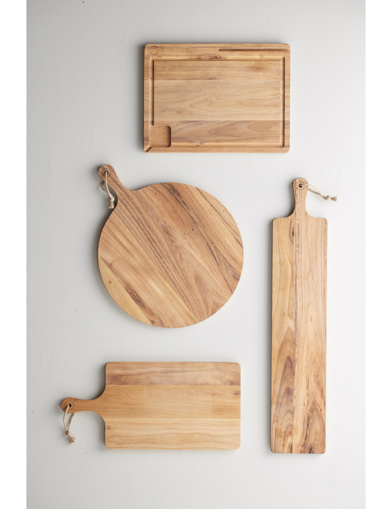 Planche longue Vinga Buscot 75 × 15 cm teck FSC personnalisable