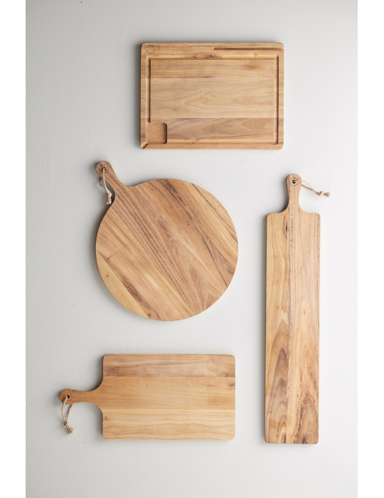 Planche longue Vinga Buscot 75 × 15 cm teck FSC personnalisable