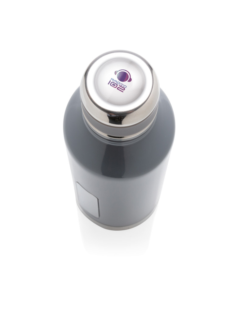 Gourde isotherme 500 ml avec plaque logo personnalisable