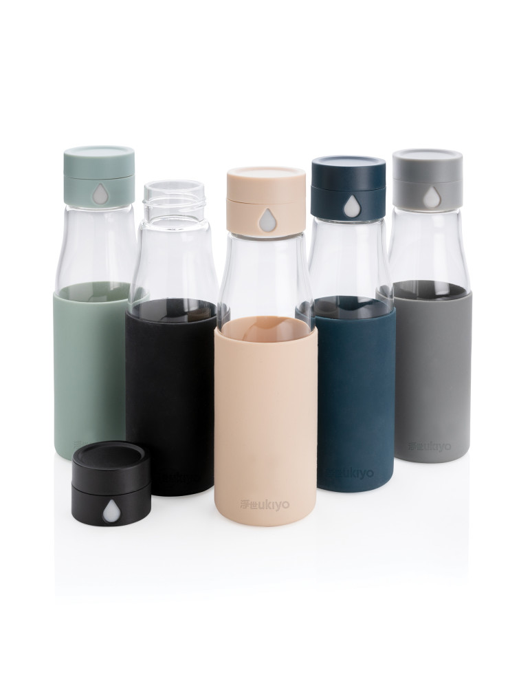 Gourde Ukiyo 600 ml en verre avec compteur personnalisable