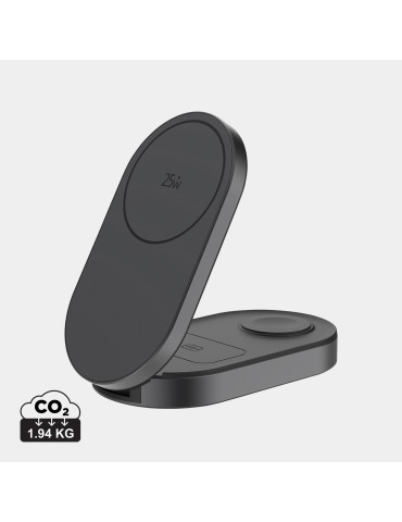 Chargeur 25W sans fil et pliable 3-en-1 Quantum personnalisable