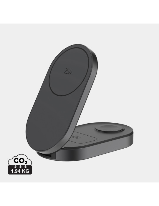 Chargeur 25W sans fil et pliable 3-en-1 Quantum personnalisable