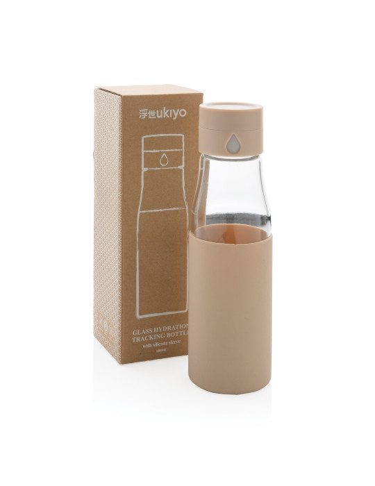 Gourde Ukiyo 600 ml en verre avec compteur personnalisable