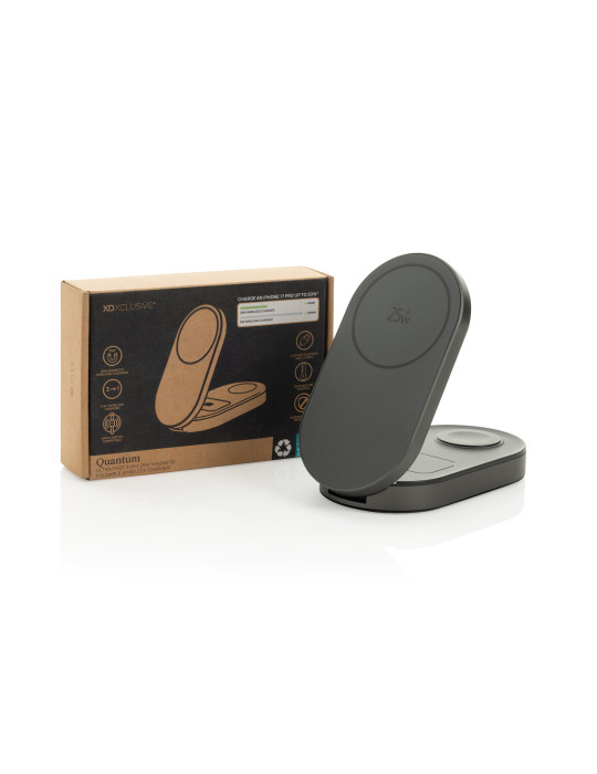 Chargeur 25W sans fil et pliable 3-en-1 Quantum personnalisable