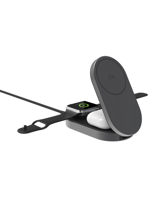 Chargeur 25W sans fil et pliable 3-en-1 Quantum personnalisable