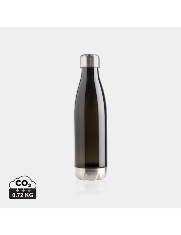Gourde transparente avec bouchon en acier personnalisable