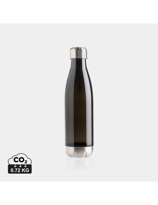 Gourde transparente avec bouchon en acier personnalisable