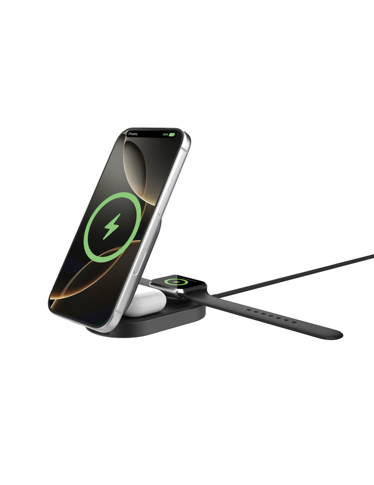 Chargeur 25W sans fil et pliable 3-en-1 Quantum personnalisable