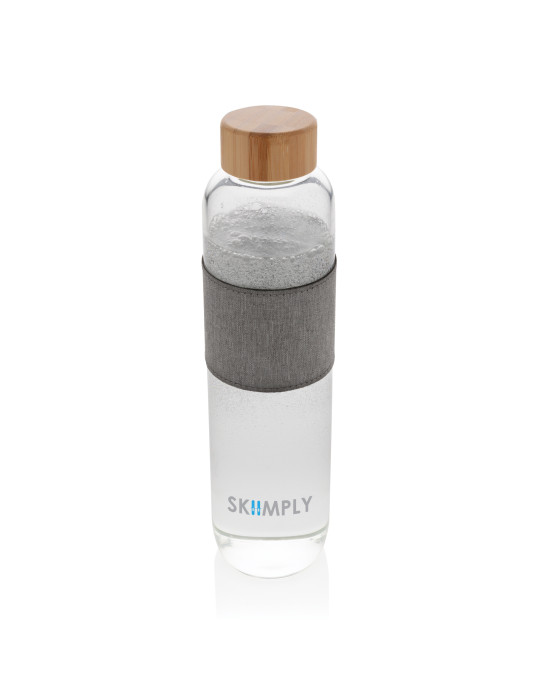Gourde Impact 750 ml en verre et bambou personnalisable