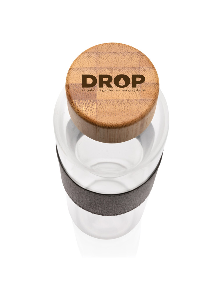 Gourde Impact 750 ml en verre et bambou personnalisable
