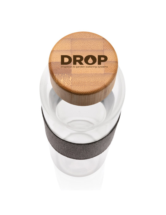 Gourde Impact 750 ml en verre et bambou personnalisable