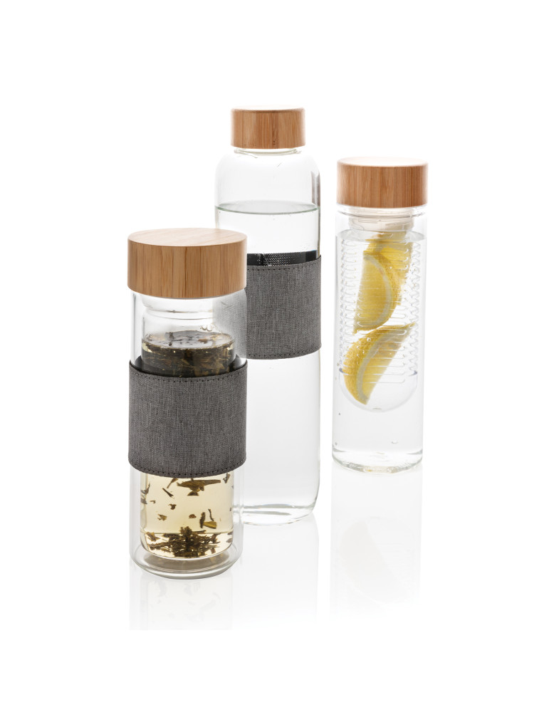Gourde Impact 750 ml en verre et bambou personnalisable