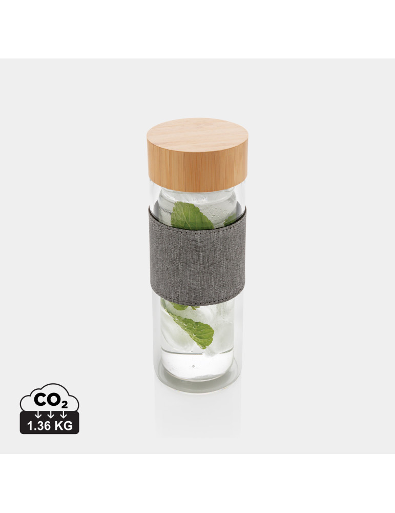 Gourde Impact 360 ml en verre double paroi personnalisable