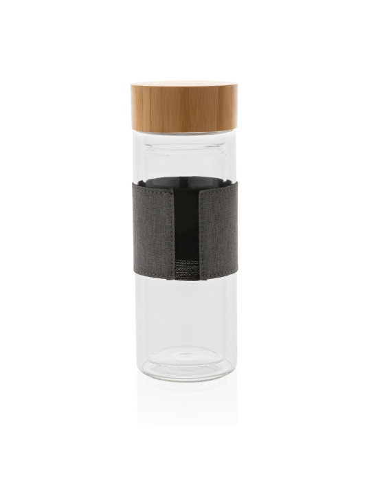 Gourde Impact 360 ml en verre double paroi personnalisable