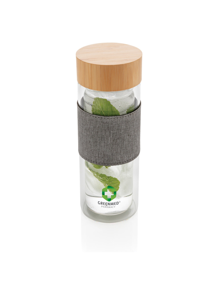 Gourde Impact 360 ml en verre double paroi personnalisable