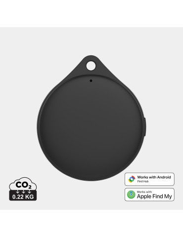 Géolocaliseur en plastique recyclé RCS IPX5 Findpop Dual personnalisable