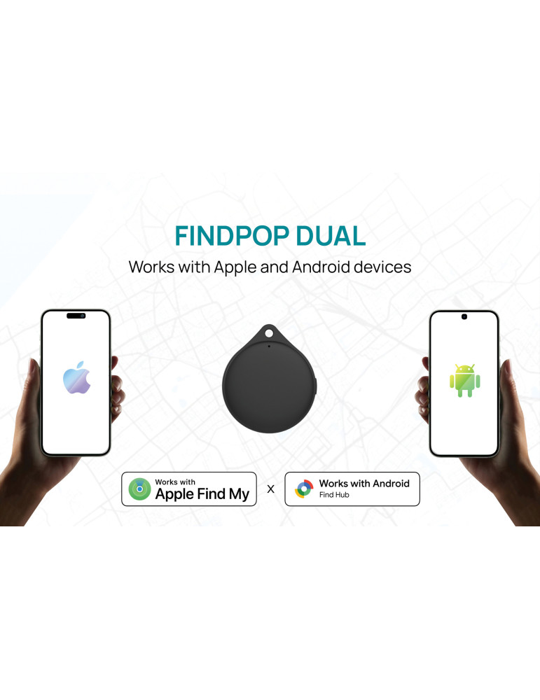 Géolocaliseur en plastique recyclé RCS IPX5 Findpop Dual personnalisable