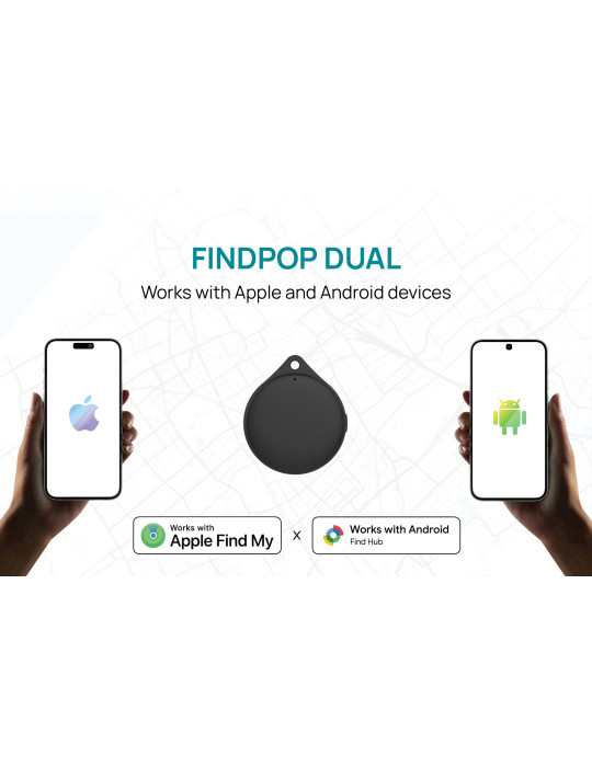 Géolocaliseur en plastique recyclé RCS IPX5 Findpop Dual personnalisable