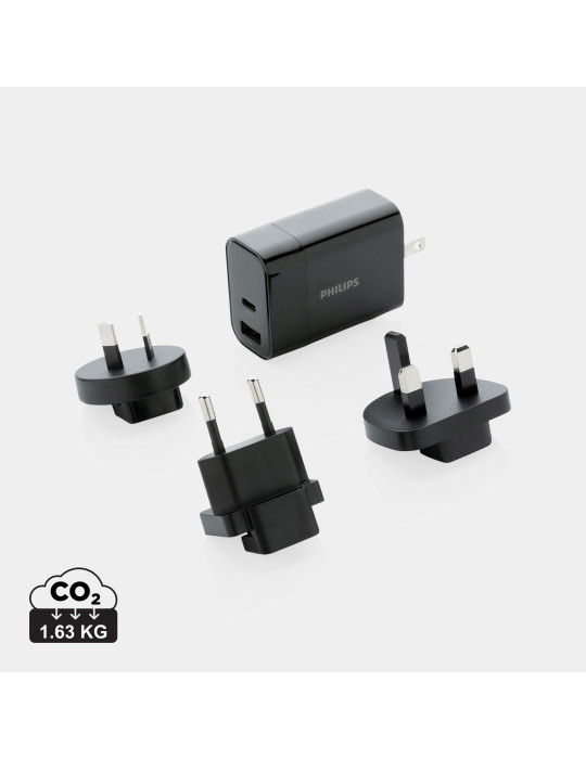 Chargeur USB de Voyage Philips, USB 30W Ultra Rapide personnalisable