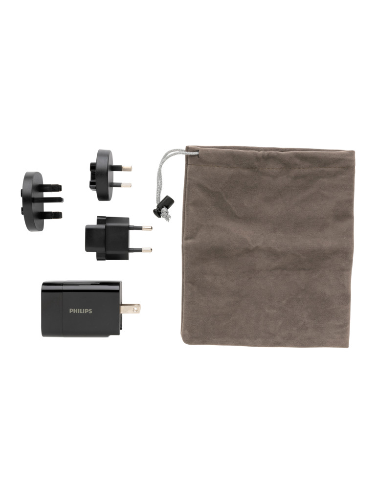 Chargeur USB de Voyage Philips, USB 30W Ultra Rapide personnalisable
