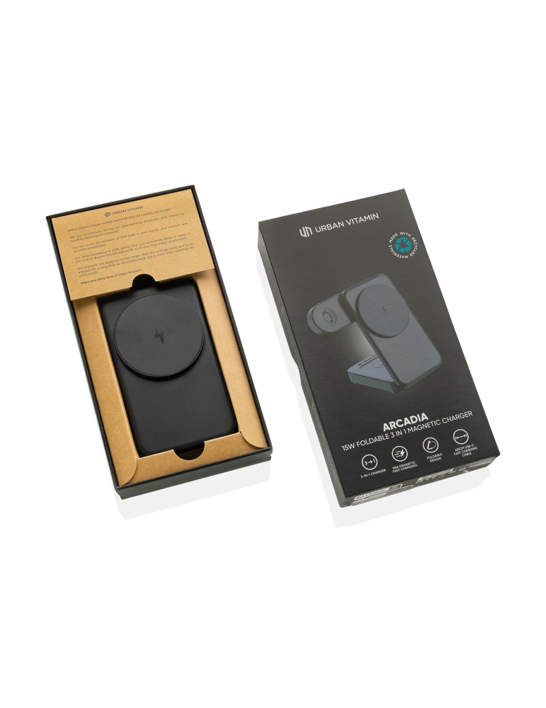 Chargeur Arcadia Urban Vitamin 3-en-1 pliable personnalisable