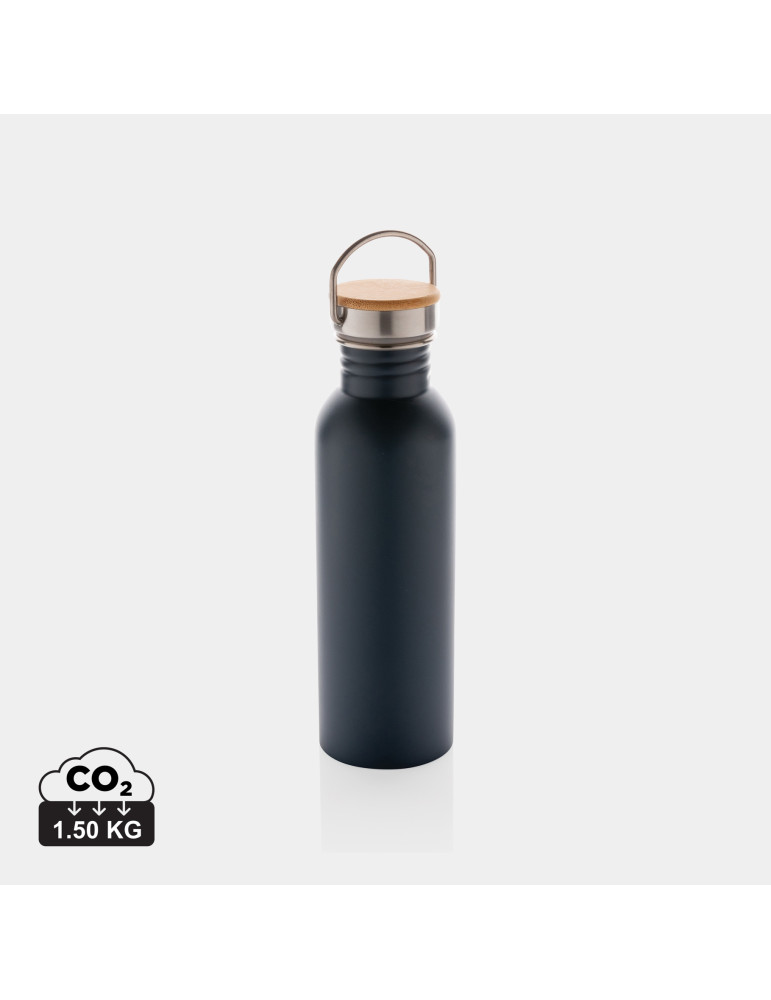 Gourde acier 710 ml avec détail bambou personnalisable