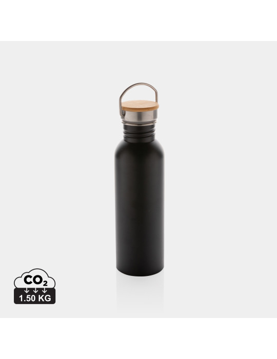 Gourde acier 710 ml avec détail bambou personnalisable