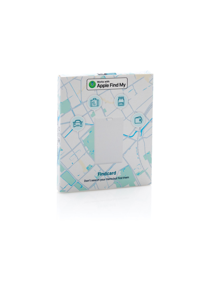 Carte de localisation Findcard en ABS recyclé RCS personnalisable