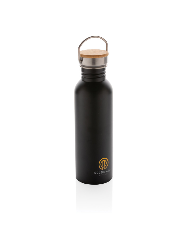 Gourde acier 710 ml avec détail bambou personnalisable