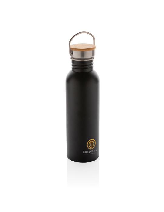 Gourde acier 710 ml avec détail bambou personnalisable