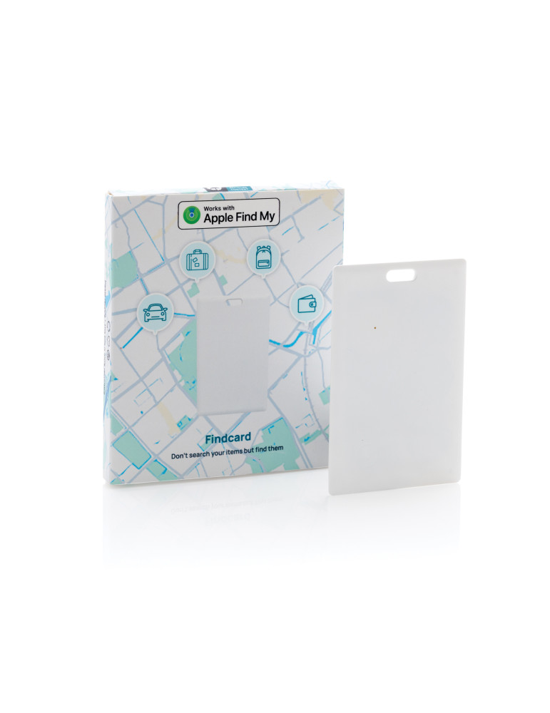 Carte de localisation Findcard en ABS recyclé RCS personnalisable